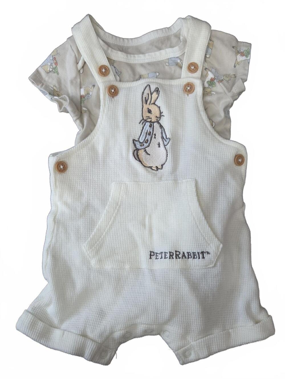 Peter Rabbit Baby 2-Piece Organic Cotton Romper and Bodysuit Set 6-9M